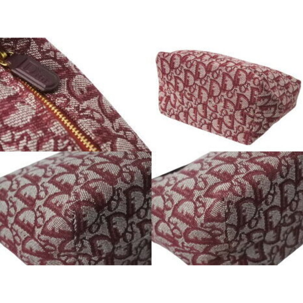 Christian Dior Trotter Shoulder Bag Handbag Bordeaux Purple Canvas - Picture 7 of 8